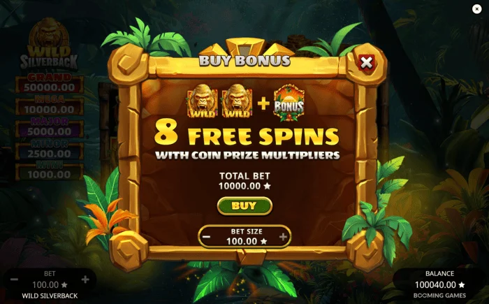 Wild Silverback - pornirea rotirilor gratuite Free Spins