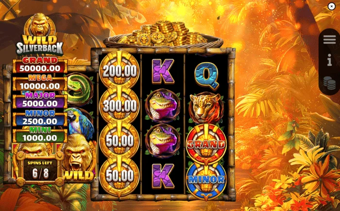 Wild Silverback - ecranul de joc în timpul Free Spins